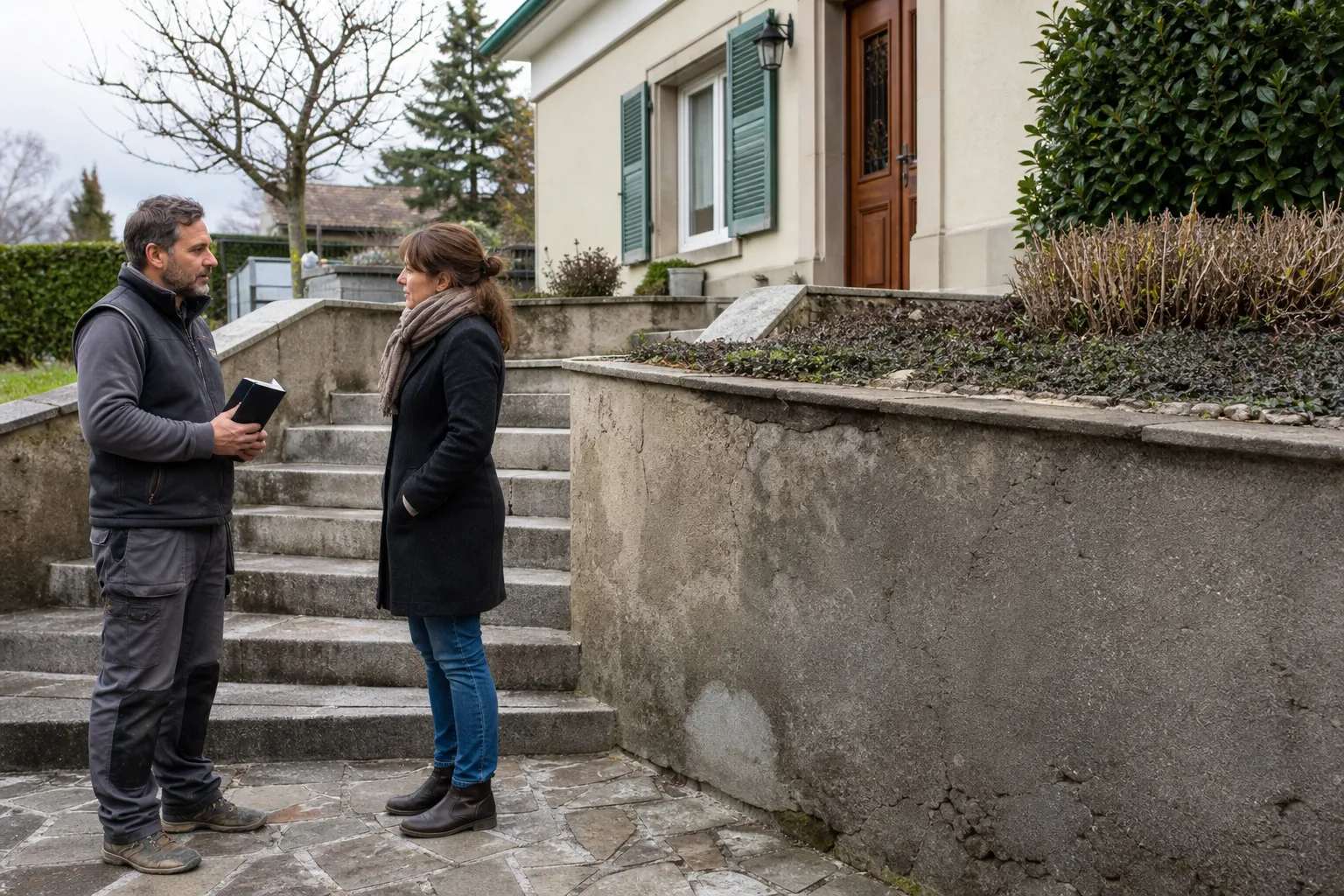 Rénover un escalier extérieur en maçonnerie : préparer les usages, les accès et le diagnostic avant le devis en Suisse romande
