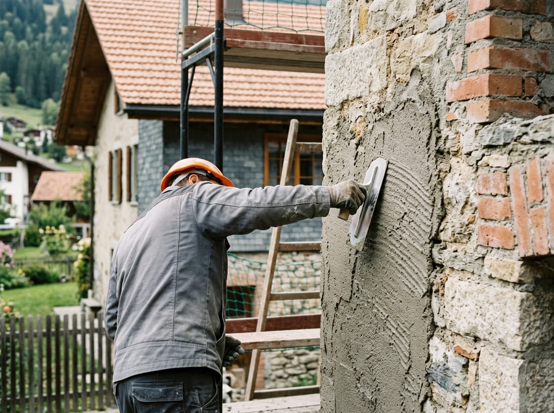 Exemple : enduit crépi sur façade